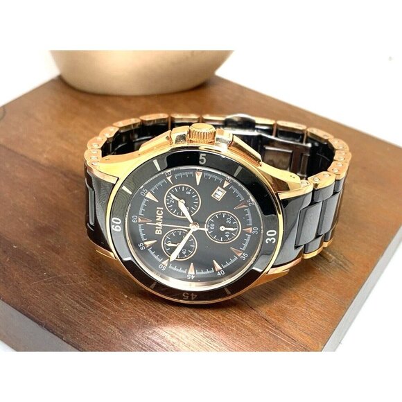 Roberto Bianci Womens Watch RB58730 Florenca Quartz Rose Gold Black Ceramic 39mm main image 5